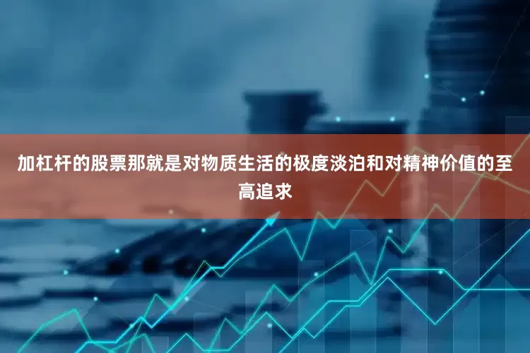 加杠杆的股票那就是对物质生活的极度淡泊和对精神价值的至高追求